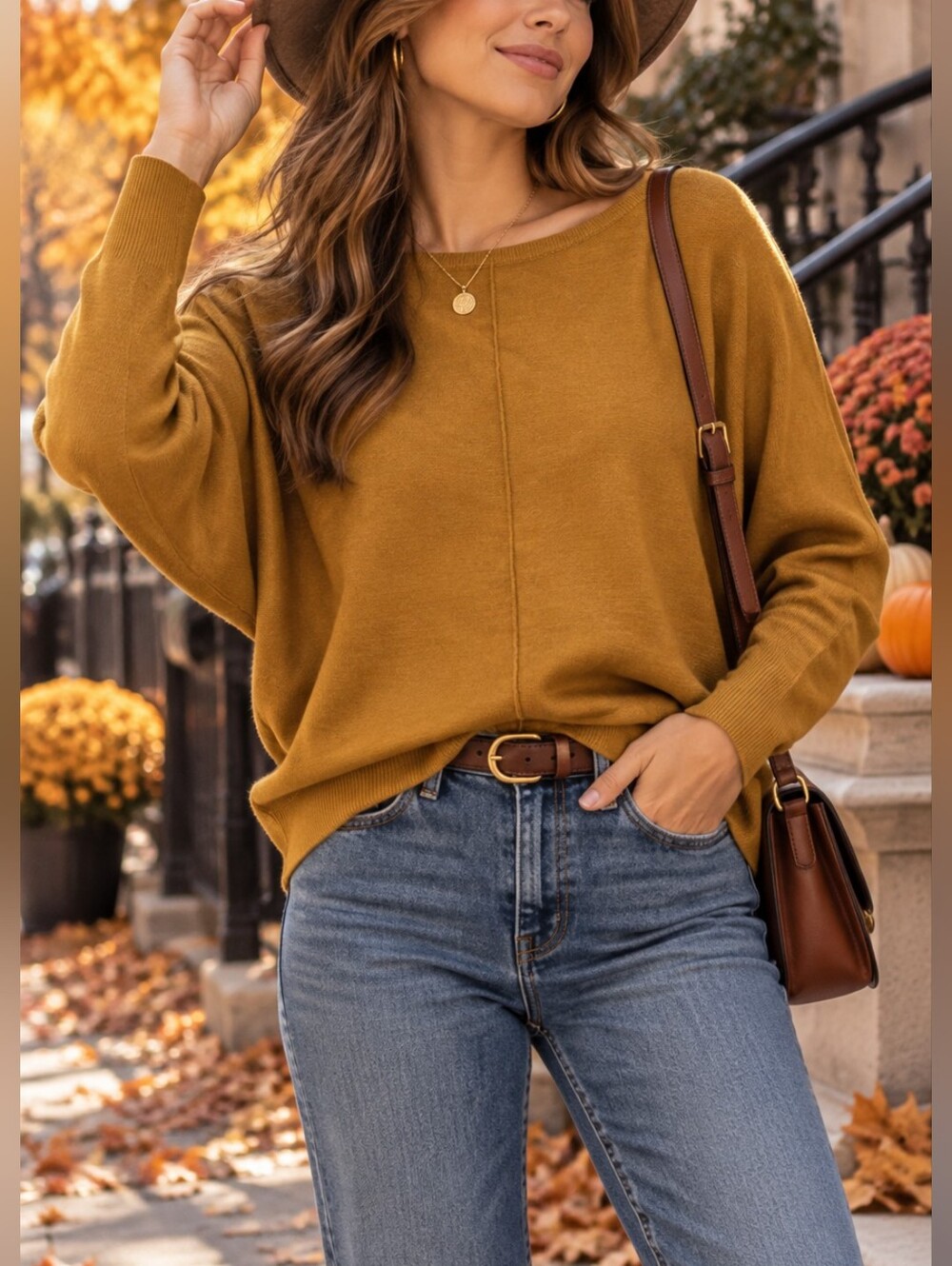 B.Young  Boatneck Pullover Sweater Dolman Sleeve XS